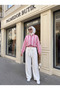 Women's Colorful Striped Zippered Jacket and Pants Two-Piece Set – High Collar, Elastic Waist and Sleeve Details - 3