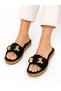 Women's Flower-Patterned Stone-Bow Detail Stylish Daily Slippers