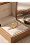 Gold Color Screw and Zircon Stone Detailed Adjustable Steel Ring - 2