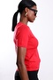 Red Crew Neck Short Sleeve Knitwear 5620 - 5