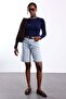 Navy Blue Crew Neck Basic Knitwear 190870 - 3
