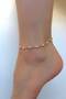 Gold Pearl Stone Dorika Detailed Anklet