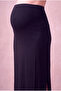 Maternity Modal Black Loose Fit High Waist Maxi Skirt with Abdominal Support Zendaya - 5