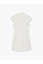 Hakim Collar Short Sleeve Regular Fit Embroidery Detailed Bodycon Mini Dress - 6