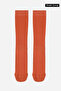 Unisex Organic Cotton Flight and Pilot Knee Socks with Special Firming Technology Rust Red - 4