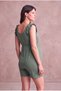 Maternity Modal Cotton Laurel Green Ruffle Detailed Short Sleeve Crew Neck Culotte Leg Jumpsuit Tatum - 4