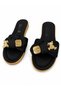 Women's Flower-Patterned Stone-Bow Detail Stylish Daily Slippers - 3