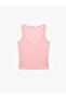 U Neck Sleeveless Corded Fabric Athlete Pajama Top