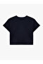 Ornamental Button Detailed Short Sleeve Crew Neck T-Shirt - 6