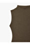 Slim Fit Viscose Blended Sleeveless High Neck Undershirt - 3
