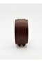 Genuine Leather Handcrafted Metal Clasp Bracelet, 3cm Wide - 7