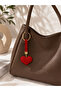 Red Heart Stone Bag Charm – Crystal Bag Charm - 2