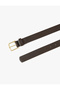Faux Leather Belt with Metal Buckle Detail - 3