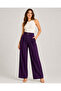 Women's High Waist Belted Modal Fabric Palazzo Trousers with Pleated Side Pockets
