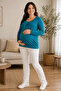 Women's Maternity Nursing Long Sleeve Cotton Lycra Blouse