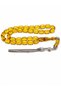 Blok Zar Tesbih Yellow Amber Special Design Metal Tassel Collectible - 2