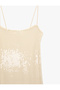 Slim Fit Rope Strap Sequined Long Bodycon Dress - 6