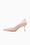 Women's Thin Heeled Stiletto Shoes 26Y Ykş.8578 Beige - 2
