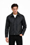 Men's Classic Collar Black Leather Jacket Premium Quality - 5