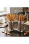 Two-Section Stainless Steel Cutlery with Handle Silver - 4