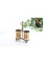 Two-Section Stainless Steel Cutlery with Handle, Titanium Coated Bronze - 7