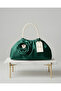 Royale Series Emerald Green Pearl Handle, Ruffled Rose Patterned Handmade Luxury Bag, Wedding, Evening Dress, Engagement, Celebration, Daily Use.