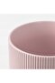 GRADVIS Grooved Stoneware Plant Pot, Pink, 12 cm - 5