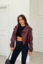 New Season Zr Premium Padded Oversize Women's Burgundy Leather Jacket - 7