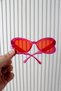 Fuchsia Transparent 1 Piece Butterfly Patterned Bride and Groom Party Glasses, Wedding, Engagement, Henna, Bachelorette, Photo Shoot, Birthday, Bride to Be, Circumcision and Organization Accessory Glasses - 2