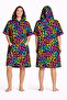 Pool Sea Poncho Bathrobe 100% Cotton