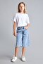 100% Cotton Light Blue Jean Shorts for Girls I4688A826Sm - 2