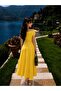 Women's Polka Dot Patterned Boat Neck Draped Dress - 8