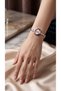 Women's Steel Watch Cuff Band Vintage Silver Color Pink Dial Stoned Women's Wristwatch Luxury Stylish Elegant Classic Premium Steel Band Old Money Design |   Limited Edition 2026 - 5