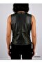 Women's Biker Vest Genuine Leather - 3