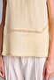 100% Cotton Regular Fit Lace Detailed Halter Neck Muslin Tank Top H0432Ax26Hs - 4