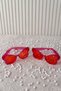 Fuchsia Transparent 5-Piece Butterfly Patterned Bride and Groom Party Glasses, Accessory Glasses for Wedding, Engagement, Henna, Bachelorette, Photo Shoot, Birthday, Bride to Be, Circumcision, and Organization. - 3