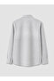 Özmarka New Season Gray Regular Fit Striped Dobby Men's Shirt - 5