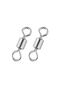 10 100PCS/Lot Fishing Swivel Connector Heavy Duty Stainless Steel Solid Ring Hook Connector Sea Fish - 5
