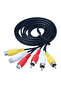 BSN 3m black 3RCA to 3 RCA Cable Audio Video AV Male to Female Extension Cable 1.5m 3m 5m 10M - 2