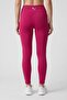 Women Sportswear Fit Training Full Length Leggings, Dark Pink - 4