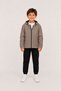 Boys' Mink Lined Hooded Waterproof and Windproof Zippered Seasonal Raincoat - 2