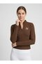 Women Slim Fit Long Sleeve Outdoor T-Shirt, Brown