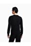 Men's Regular Fit Cotton Crew Neck Long Sleeve Black Sweatshirt - 4
