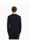 Men's Regular Fit Crew Neck Long Sleeve Cotton Blue Sweater - 4