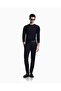 Men's Regular Fit Cotton Crew Neck Long Sleeve Navy Blue Sweatshirt - 2