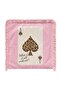 Pink Modern Playing Card Fringed Cushion Cover with Leopard Ace of Spades Design - 4