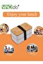 Bento Lunch Box with Bag with Divider and Utensils Lunch Containers Stackable Microwaveable Thermal - 6