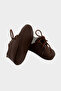 Lace-Up Genuine Leather First Step Shoes Brown - 3