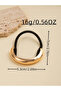 Gold Tone Metal Hair Tie - 8