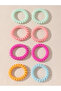 Set of 8 - Spiral Elastic Hair Ties - 6